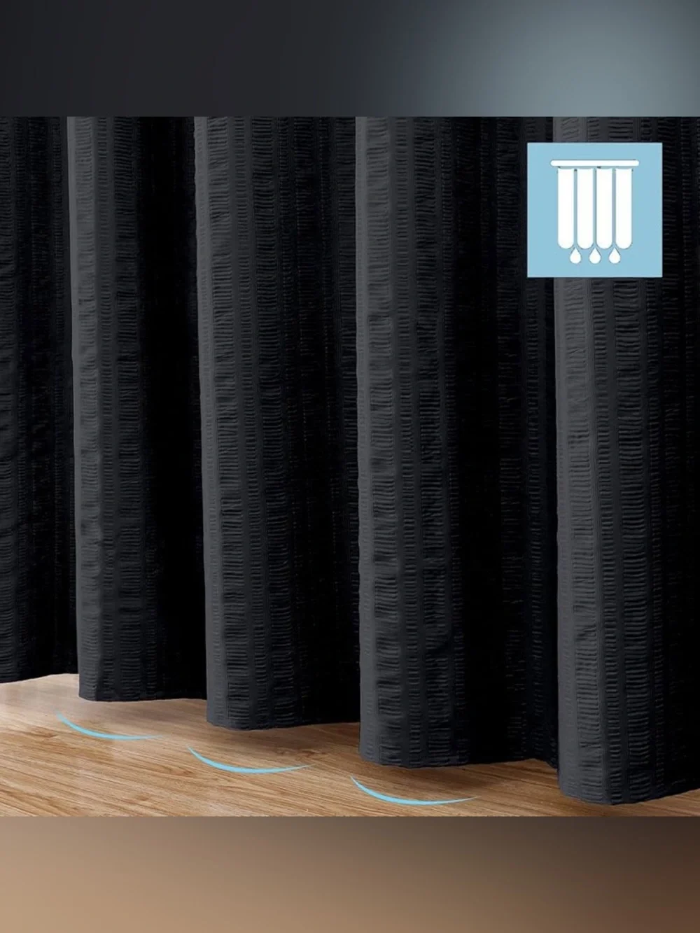 Aiyufeng Moga 3D Embossed Waterproof Fabric Shower Curtain Hotel Quality